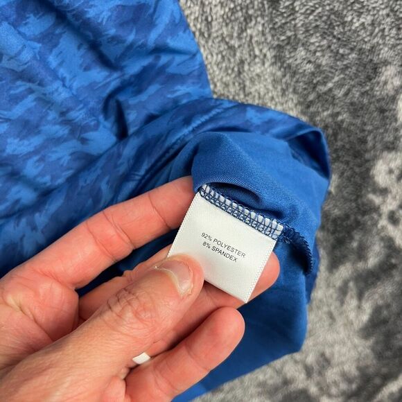 Peter Millar Summer Comfort Fish Camo Print Polo Blue Men's XL Performance Golf - Picture 7 of 10